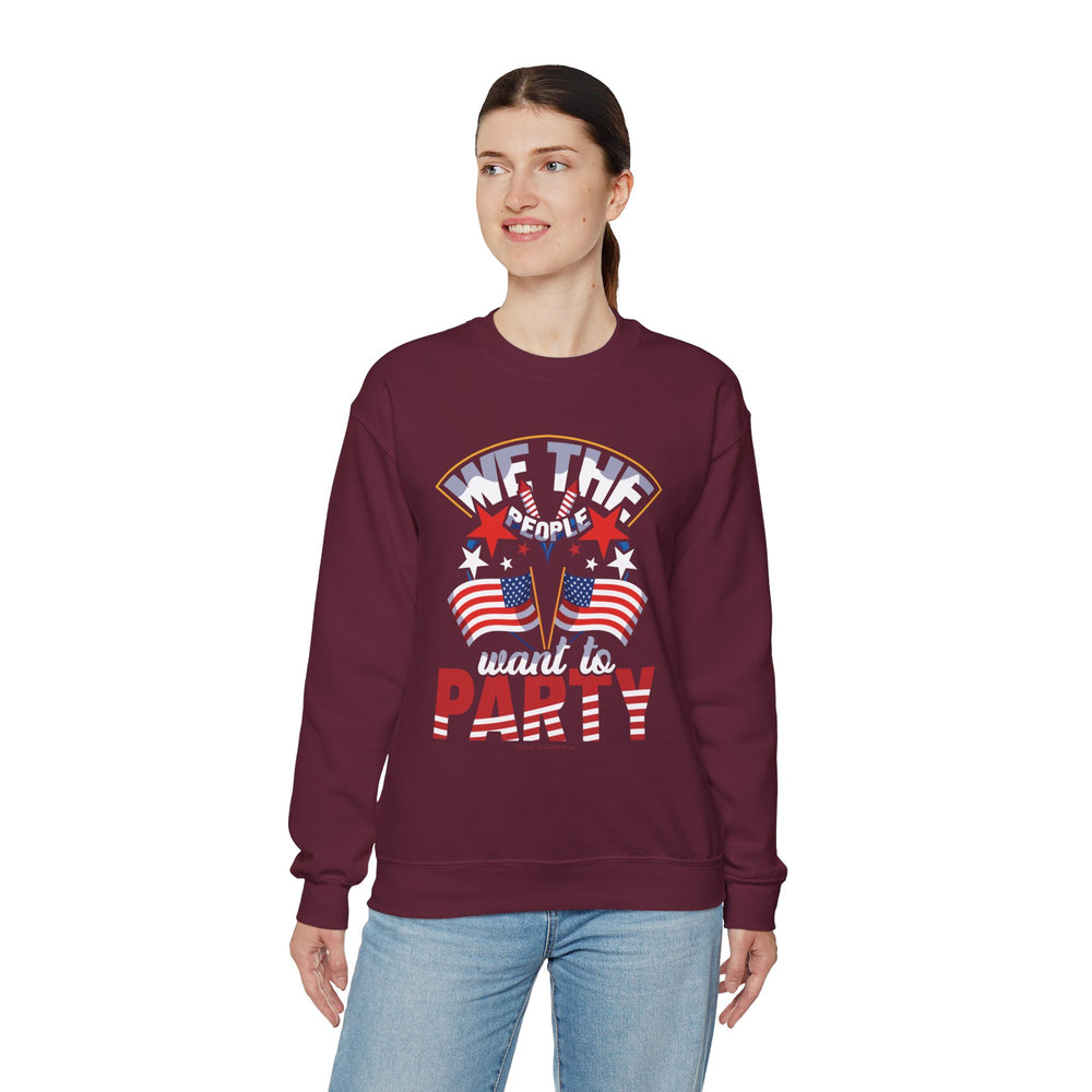 We The People Want To Party Crewneck Sweatshirt