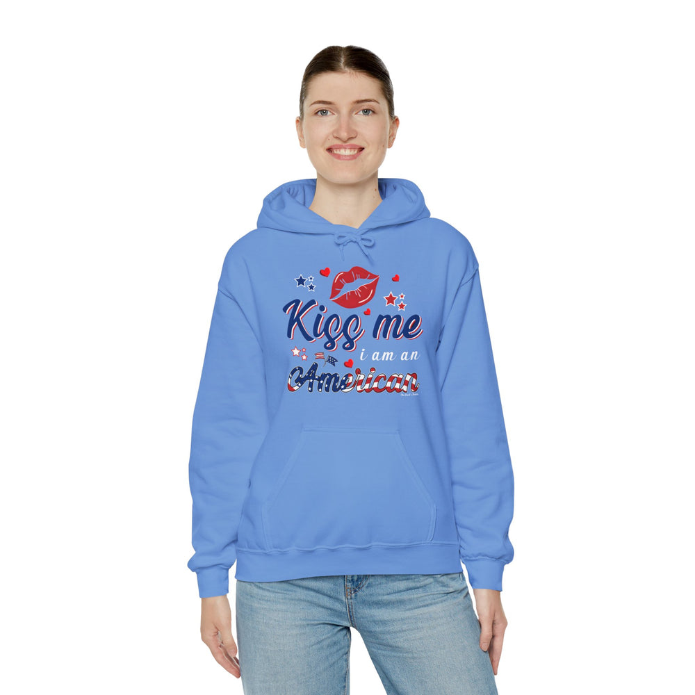 Kiss Me I Am An American Hooded Sweatshirt