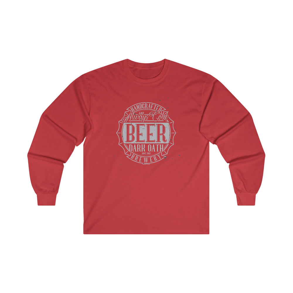 Handcrafted and Always Cold Beer Long Sleeve Tee