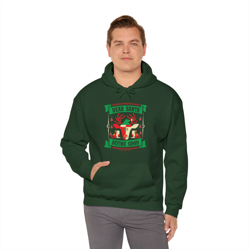 Dear Santa Define Good Hooded Sweatshirt