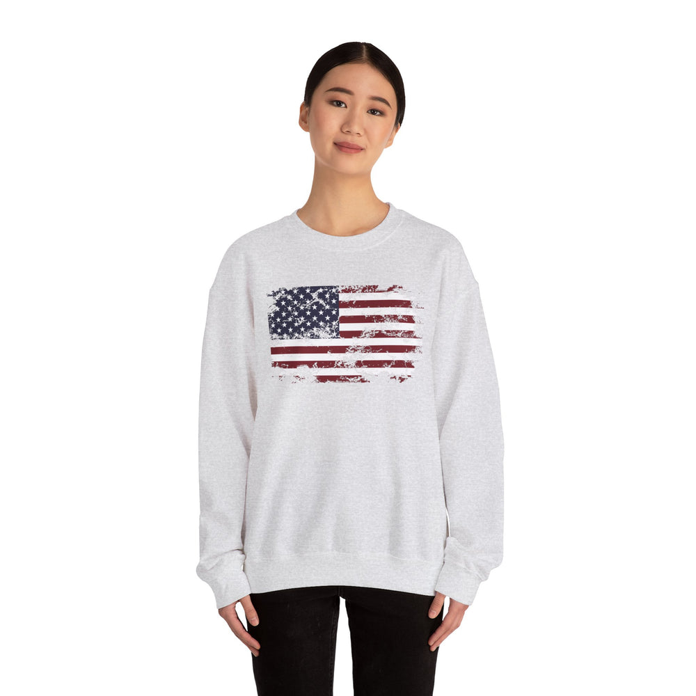 Vintage Style American Flag Crewneck Sweatshirt