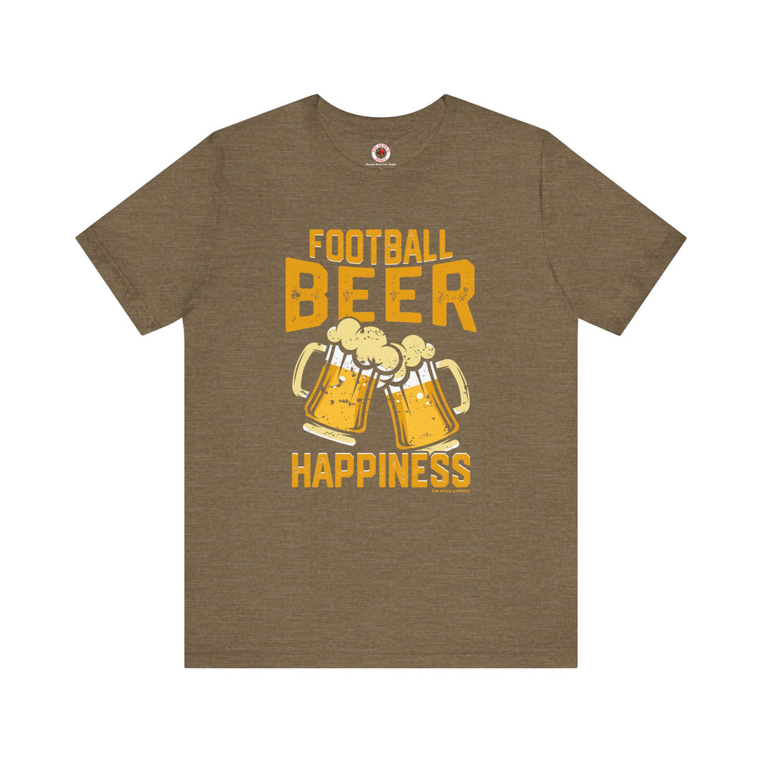 Football Beer and Happiness T-Shirt