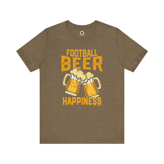 Football Beer and Happiness T-Shirt