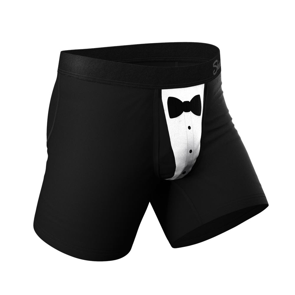 The 009 Black Tuxedo Ball Hammock® Pouch Underwear