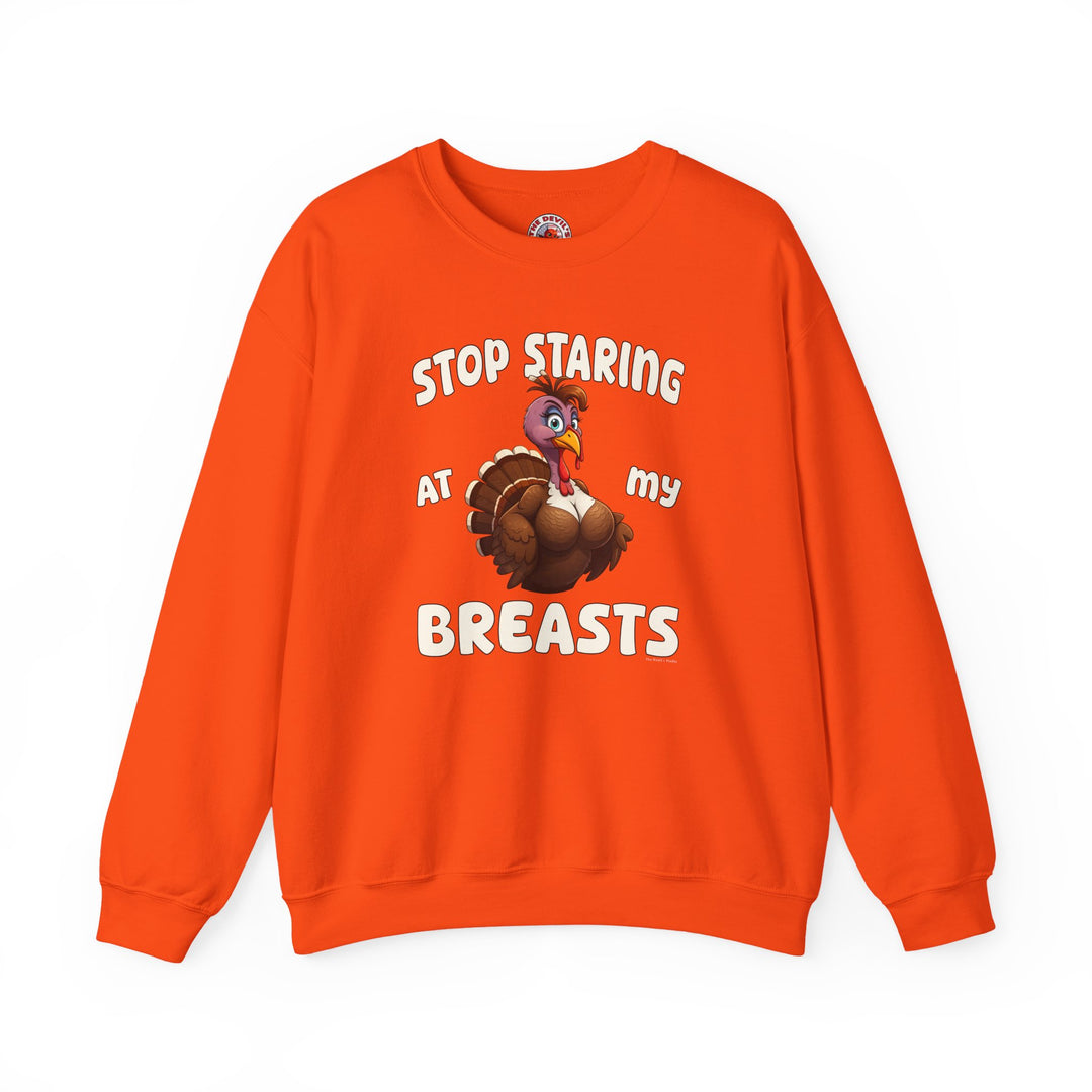 Stop Staring At My Breasts Crewneck Sweatshirt