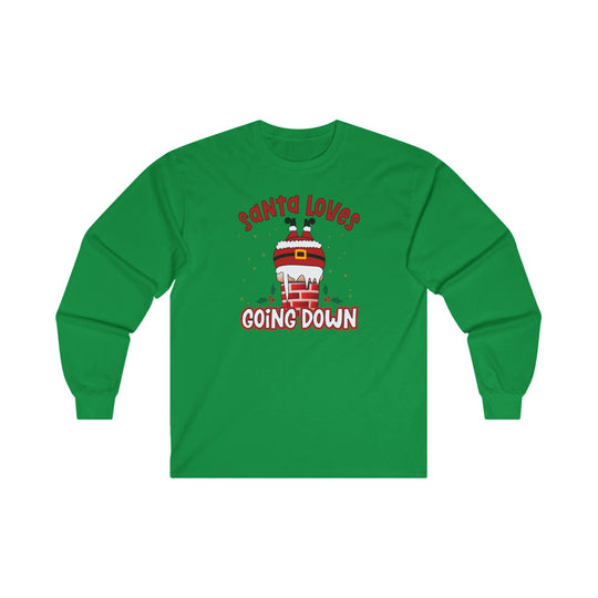 Santa Loves Going Down Long Sleeve Tee