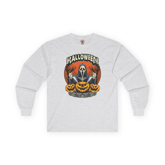 Screamer Killer Ghost Halloween Long Sleeve Tee