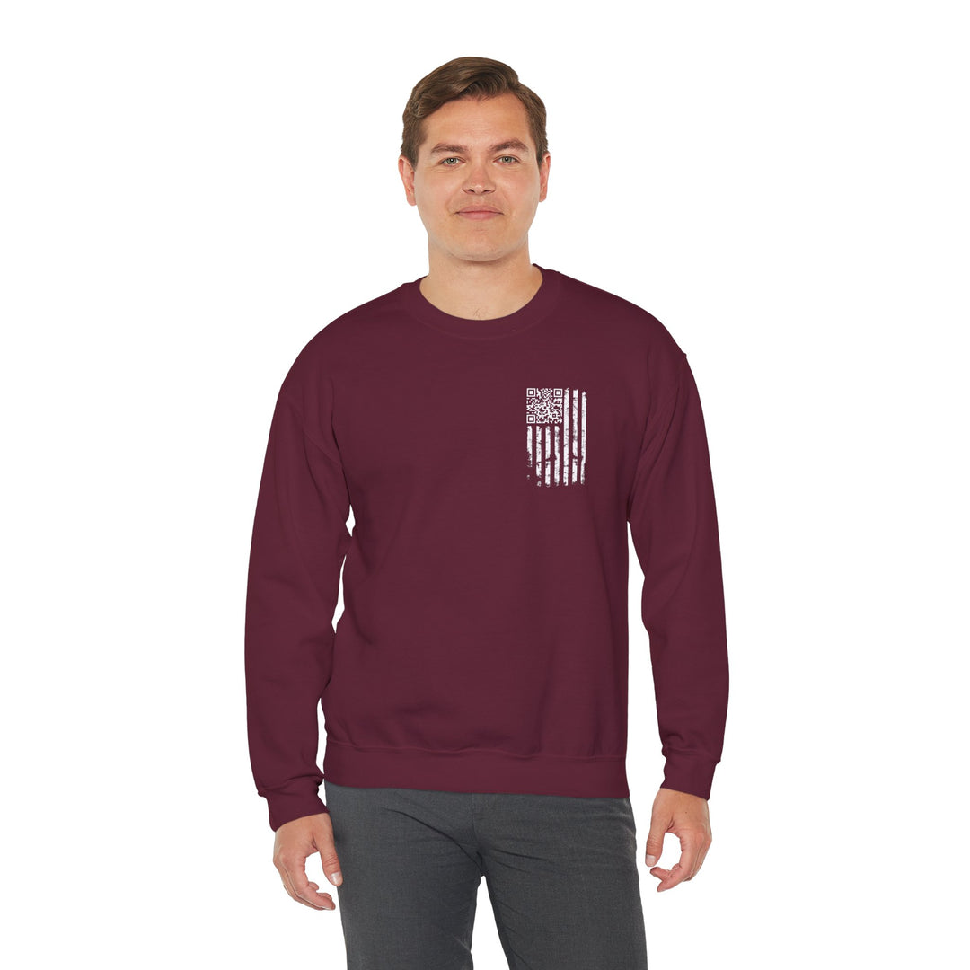 American Flag QR Code Crewneck Sweatshirt
