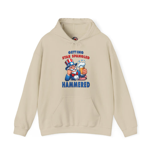Star Spangled Hammered Hooded Sweatshirt