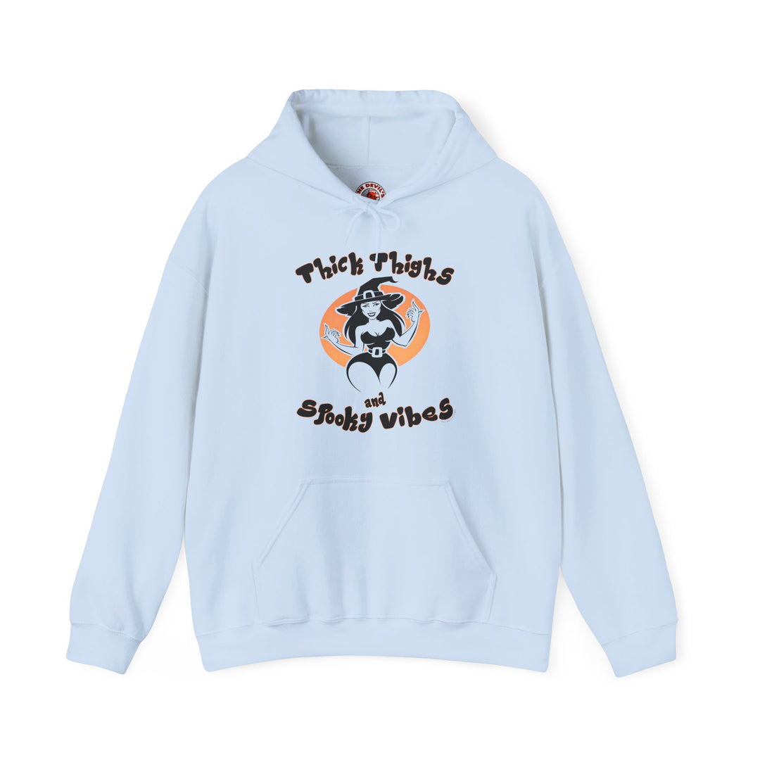 Thick Thighs and Spooky Vibes Hooded Sweatshirt