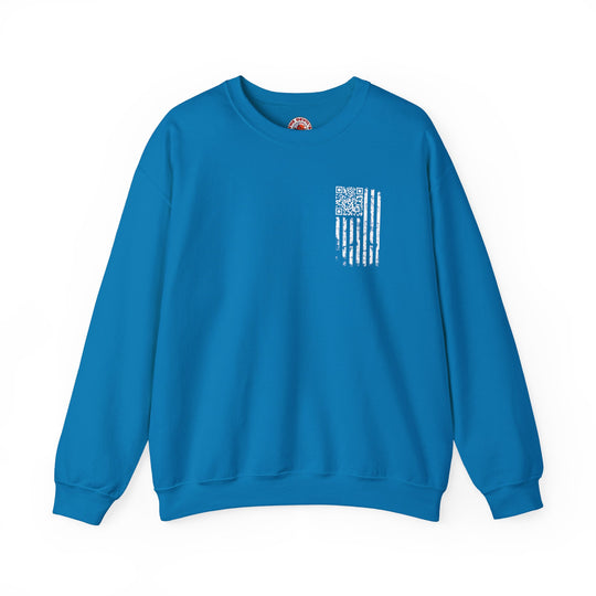 American Flag QR Code Crewneck Sweatshirt