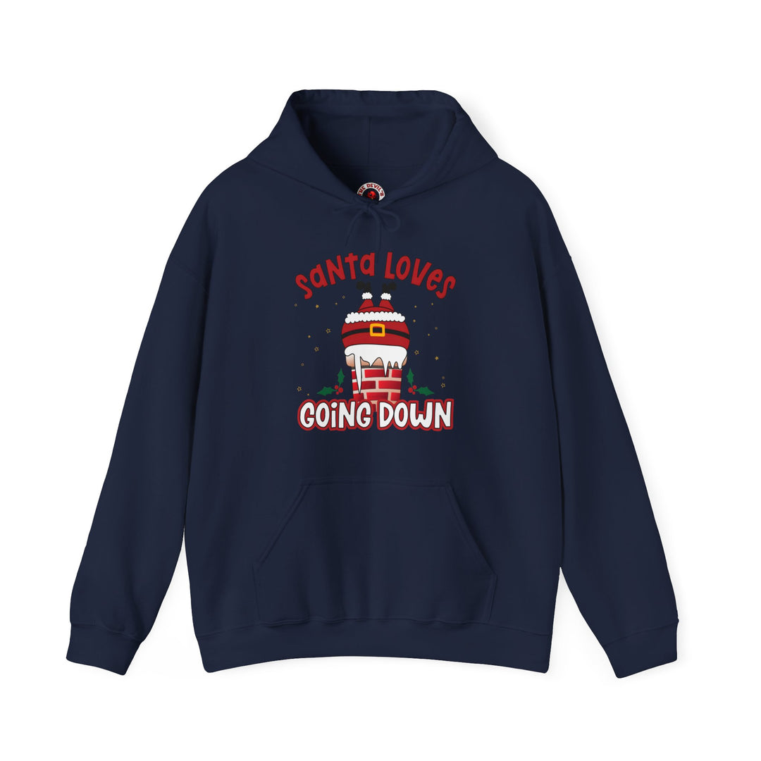 Santa Loves Going Down Hooded Sweatshirt