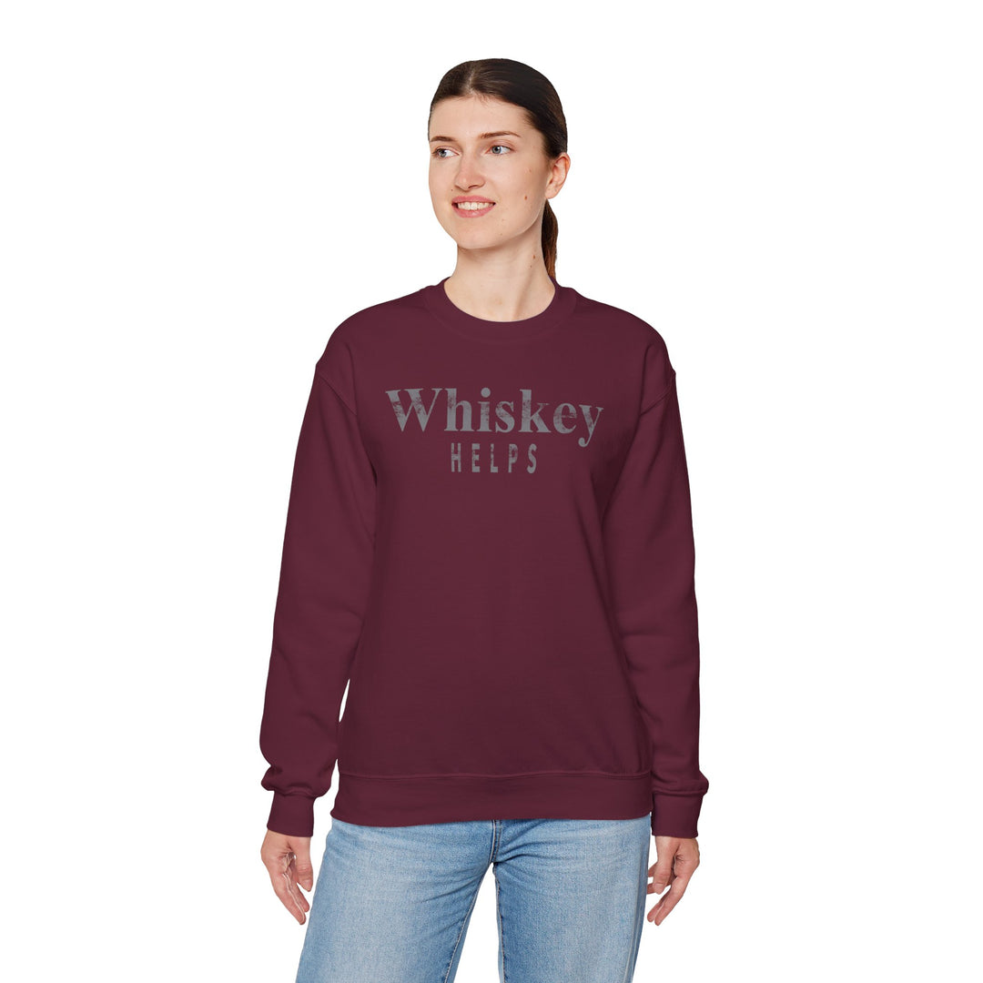 Whiskey Helps Crewneck Sweatshirt