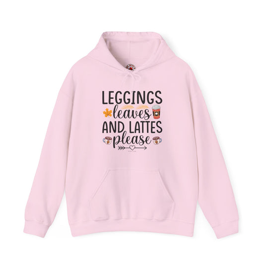 Leggings Leaves and Lattes Please Hooded Sweatshirt