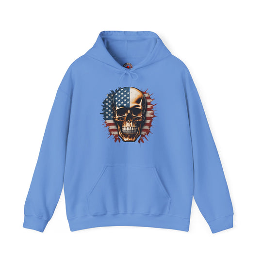 American Flag Skull Hooded Sweatshirt