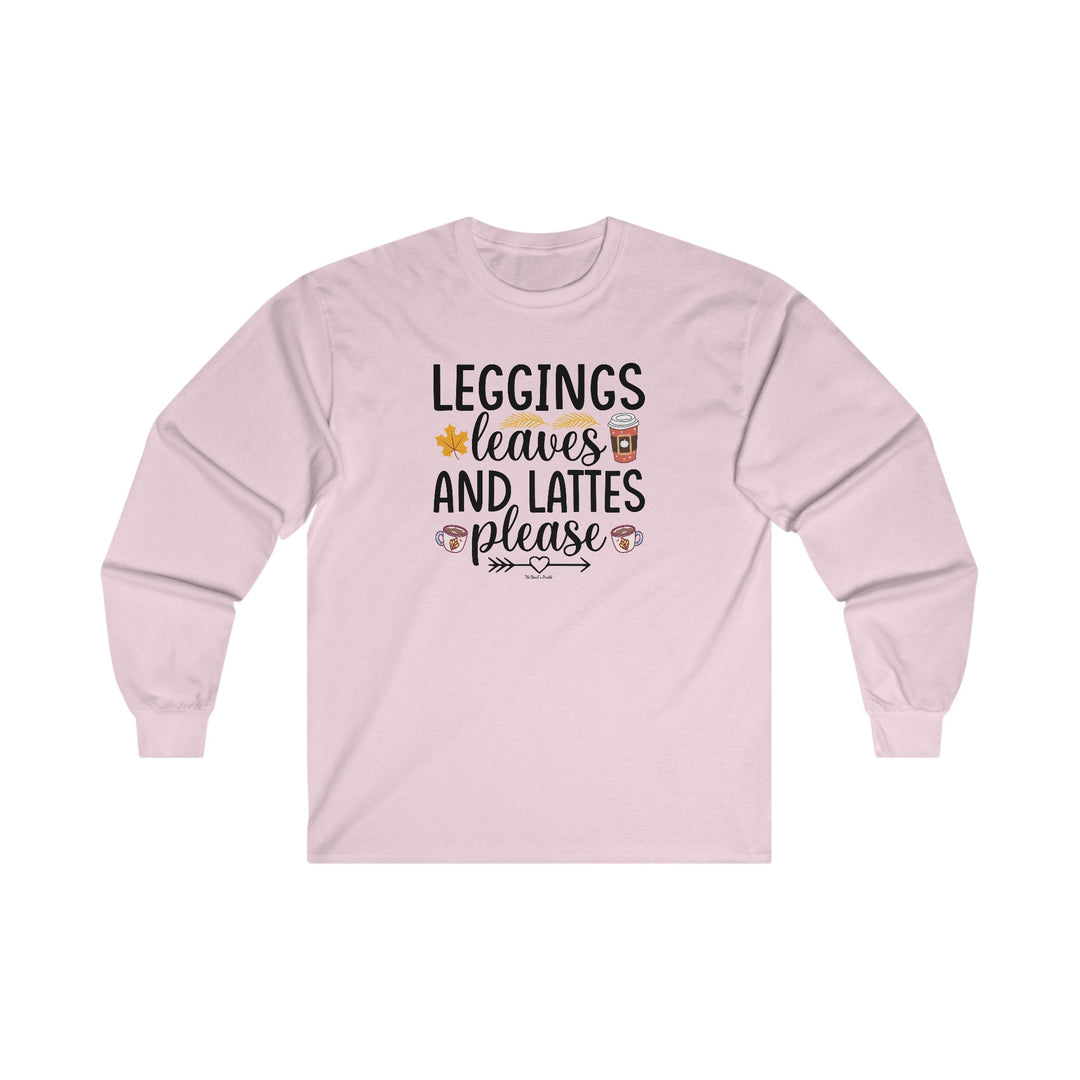 Leggings Leaves and Lattes Please Long Sleeve Tee