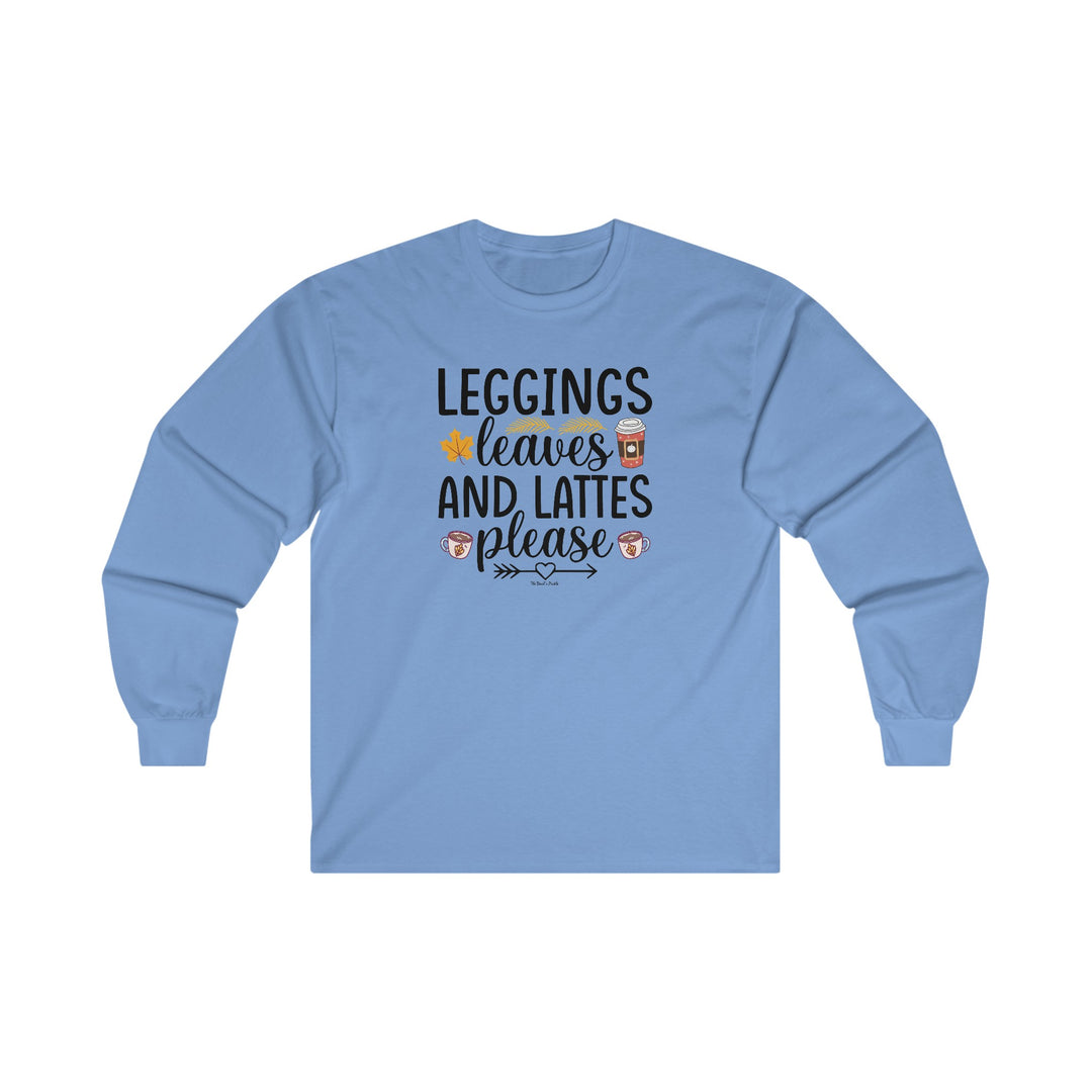 Leggings Leaves and Lattes Please Long Sleeve Tee