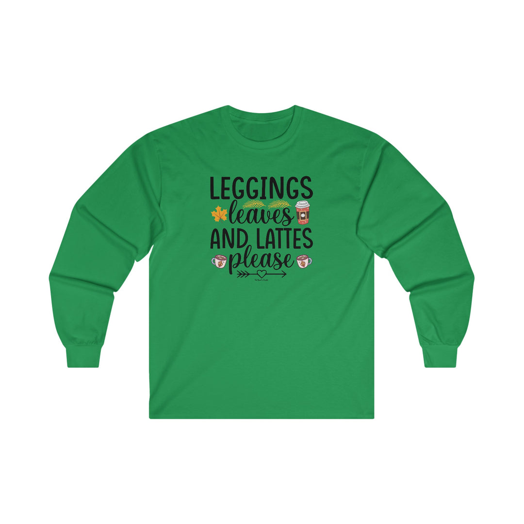 Leggings Leaves and Lattes Please Long Sleeve Tee