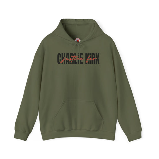 Charlie Kirk Justice Hooded Sweatshirt