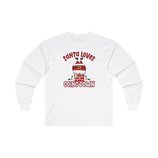 Santa Loves Going Down Long Sleeve Tee