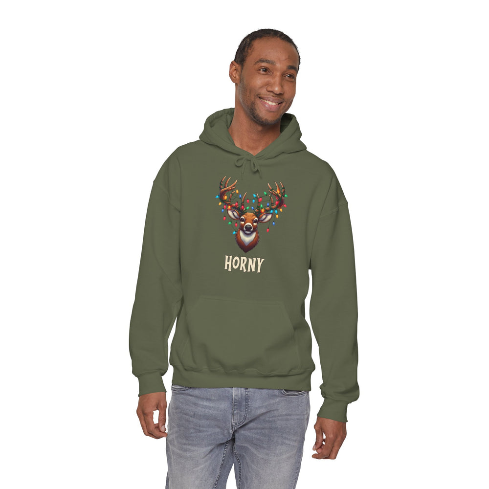 Horny Reindeer Hooded Sweatshirt
