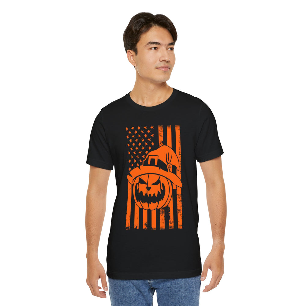 Pumpkin American Flag T-Shirt