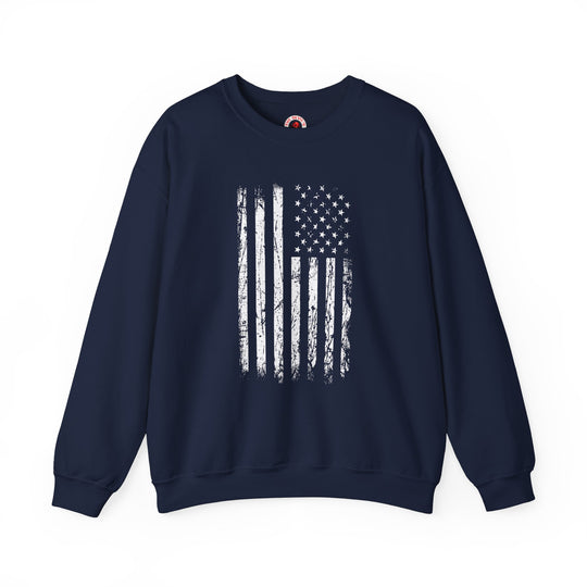 American Grunge Flag Crewneck Sweatshirt