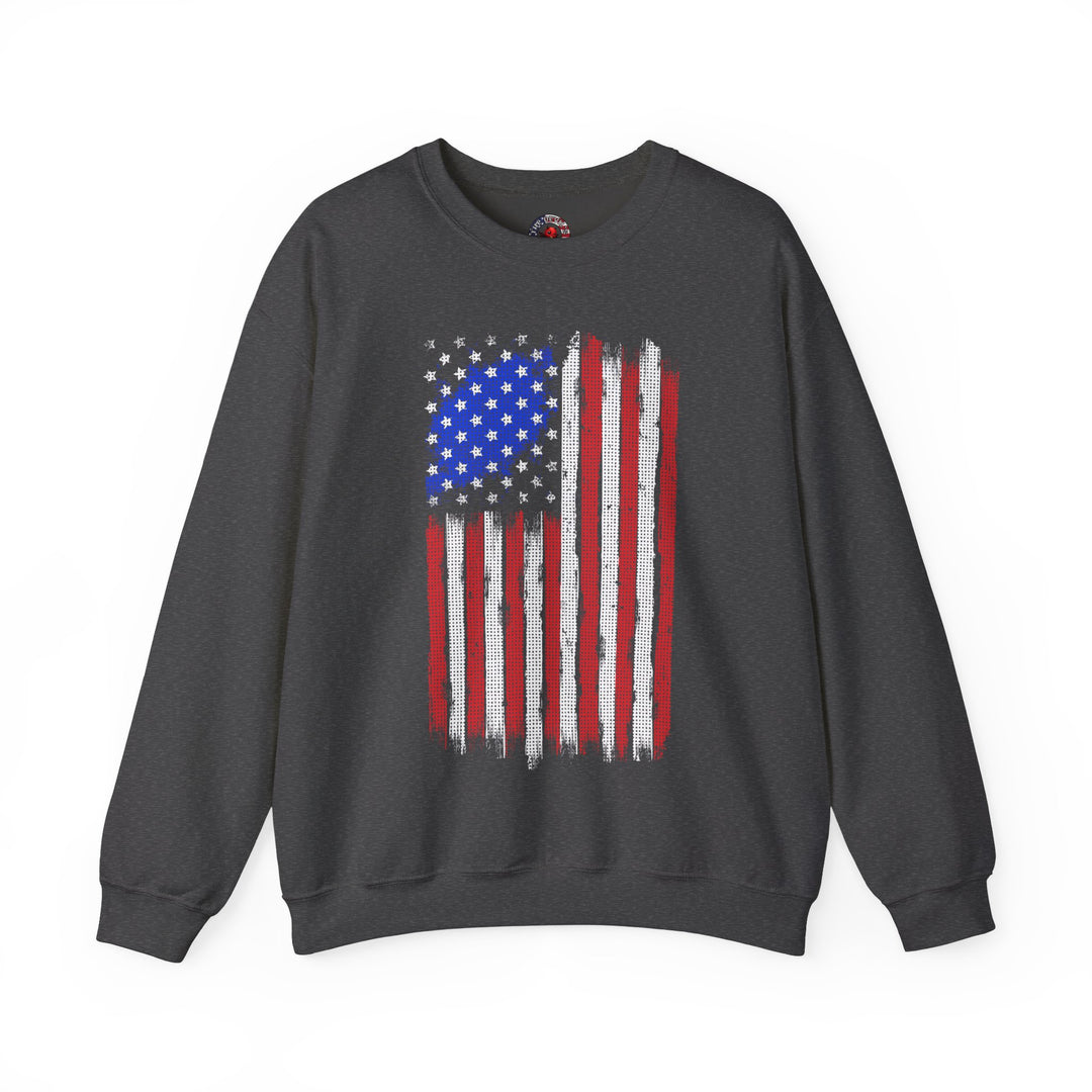 Tattered American Flag Crewneck Sweatshirt