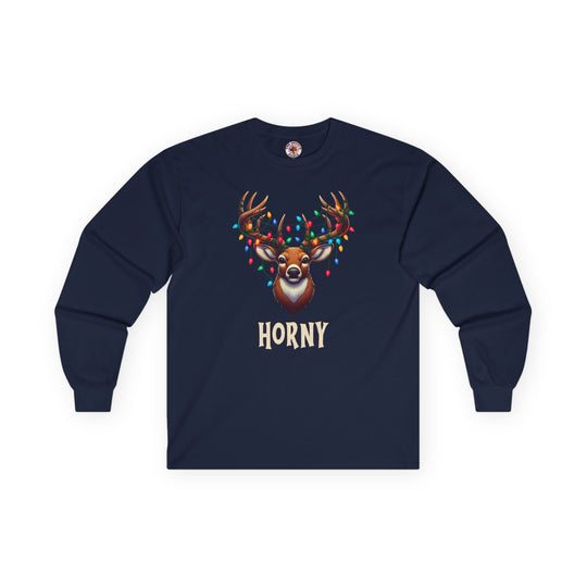 Horny Reindeer Long Sleeve Tee