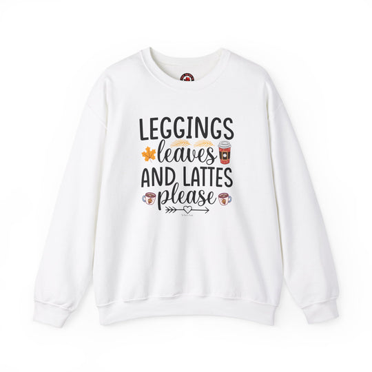 Leggings Leaves and Lattes Please Crewneck Sweatshirt