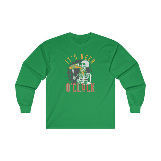 It's Beer O'Clock Skeleton Long Sleeve Tee