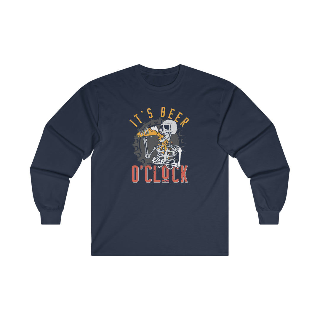 It's Beer O'Clock Skeleton Long Sleeve Tee