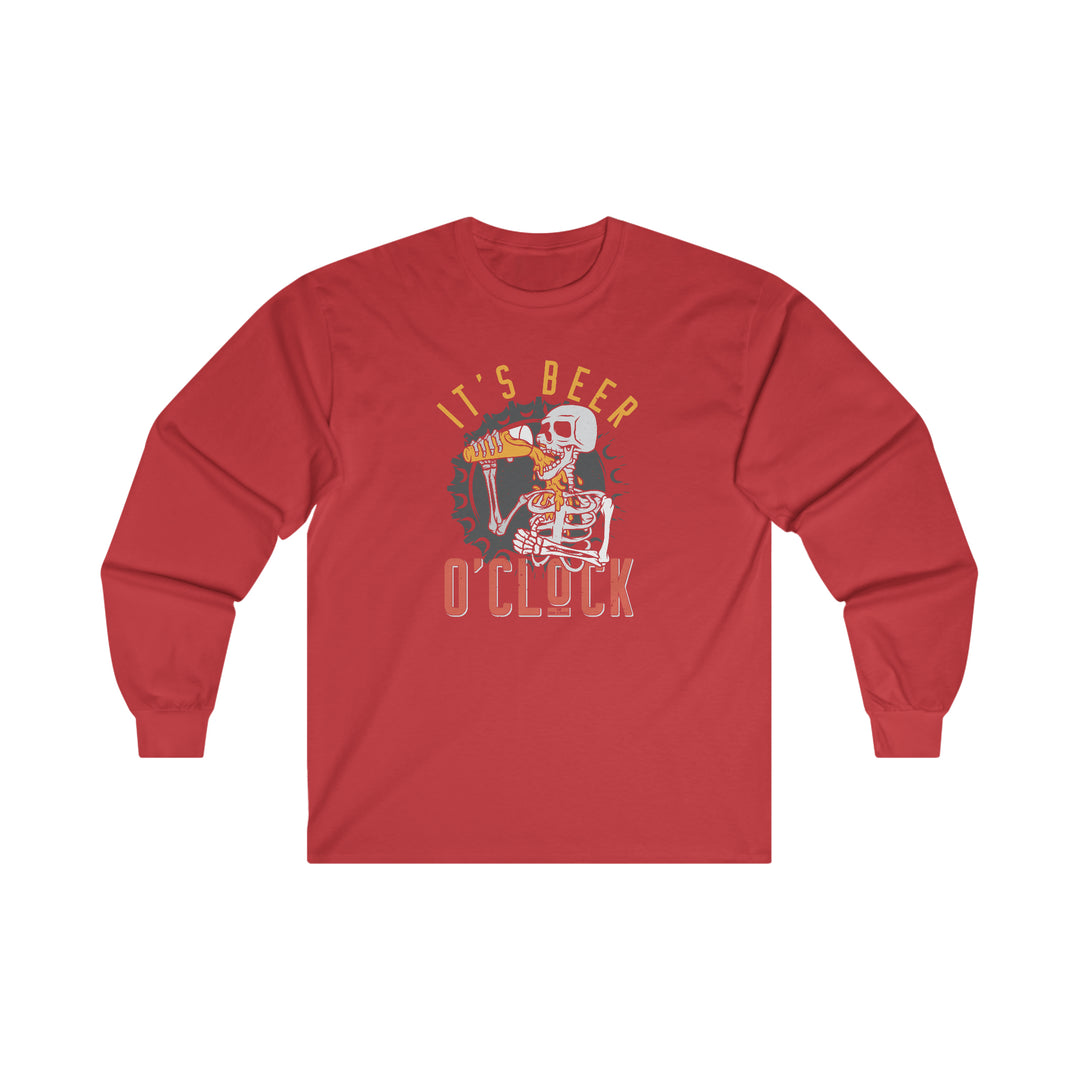 It's Beer O'Clock Skeleton Long Sleeve Tee