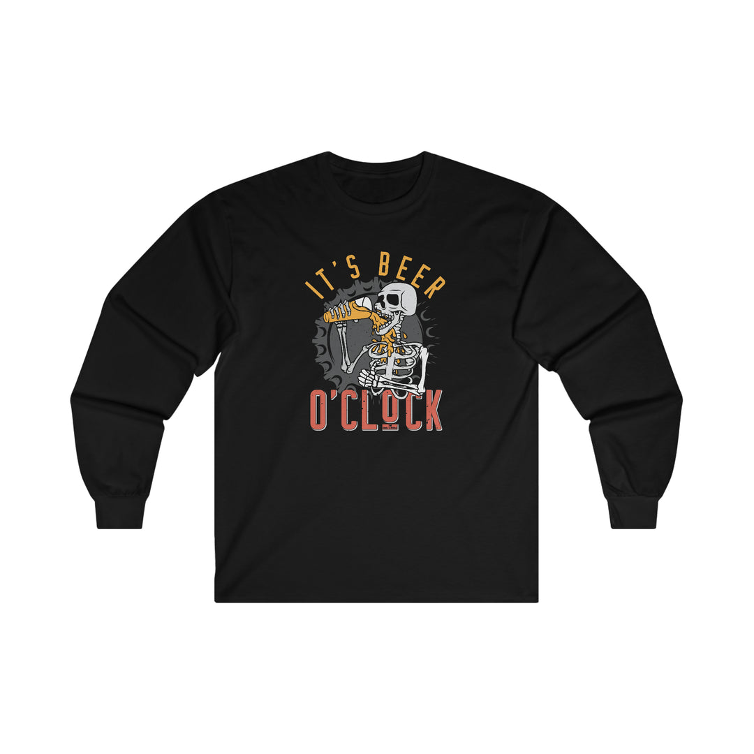 It's Beer O'Clock Skeleton Long Sleeve Tee