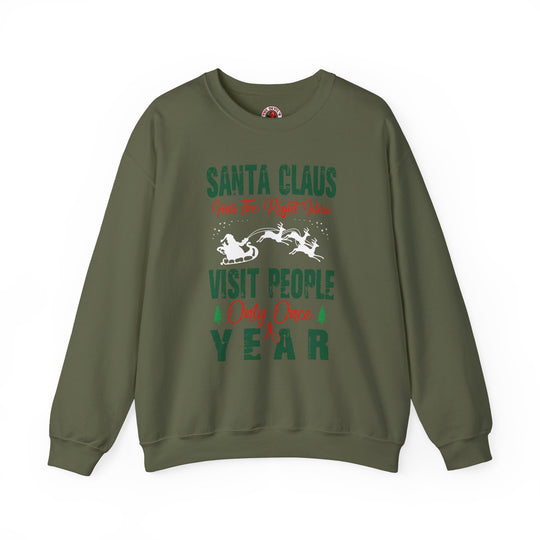 Santa Has The Right Idea Crewneck Sweatshirt