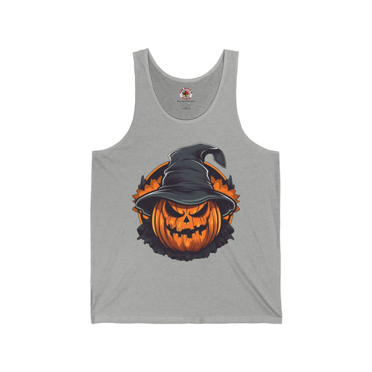 Scary Witch Pumpkin Halloween Tank Top