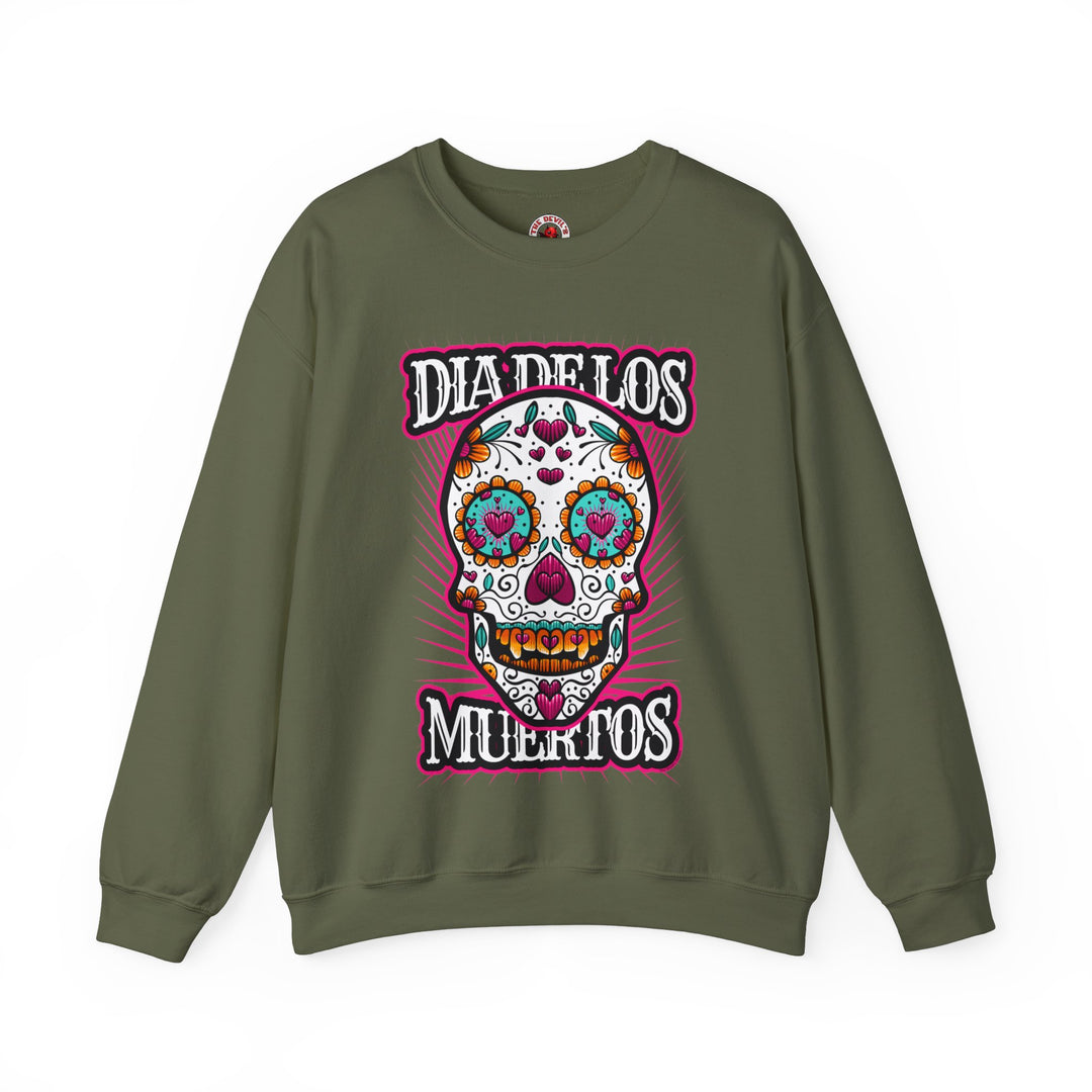 Dia De Los Muertos Skull Crewneck Sweatshirt