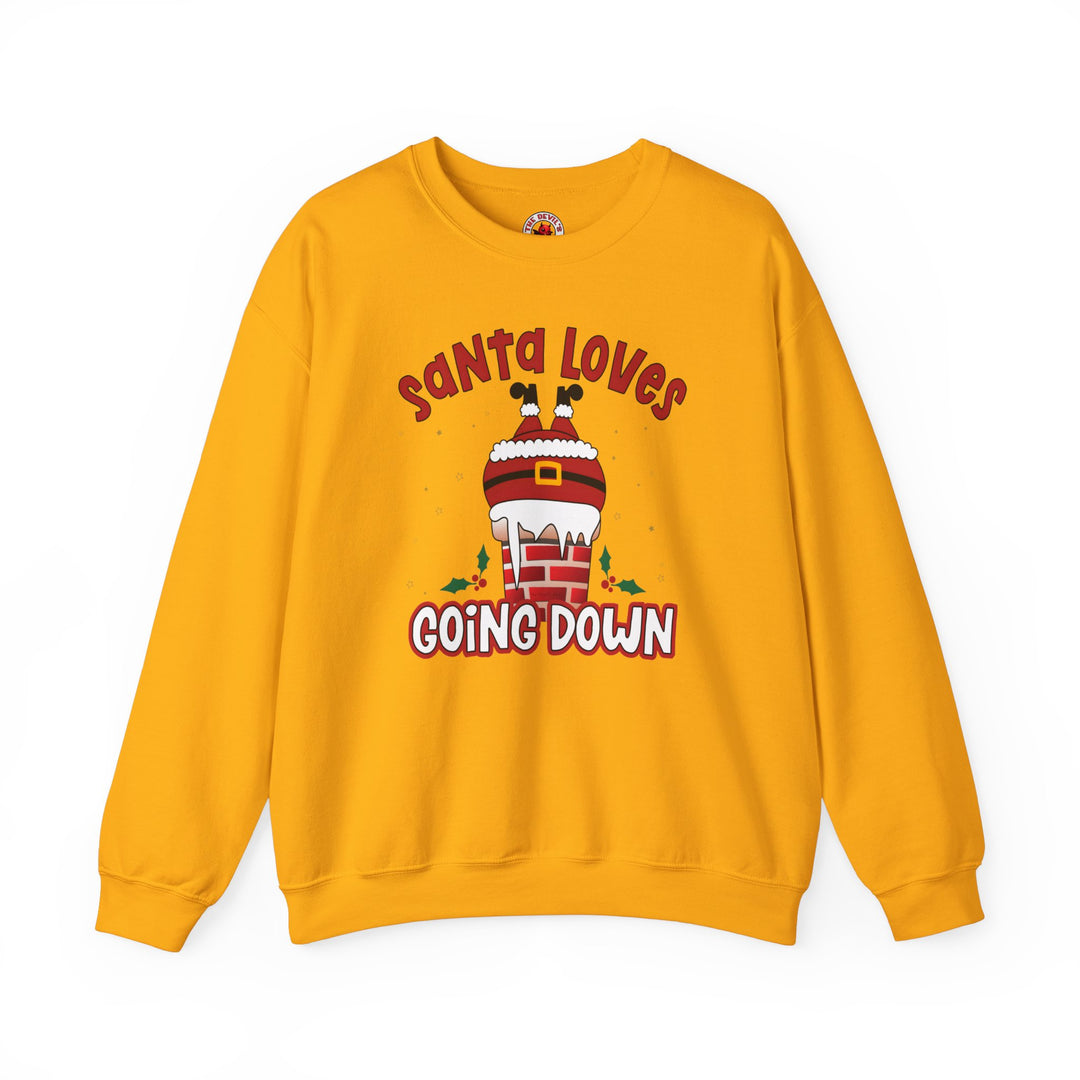 Santa Loves Going Down Crewneck Sweatshirt