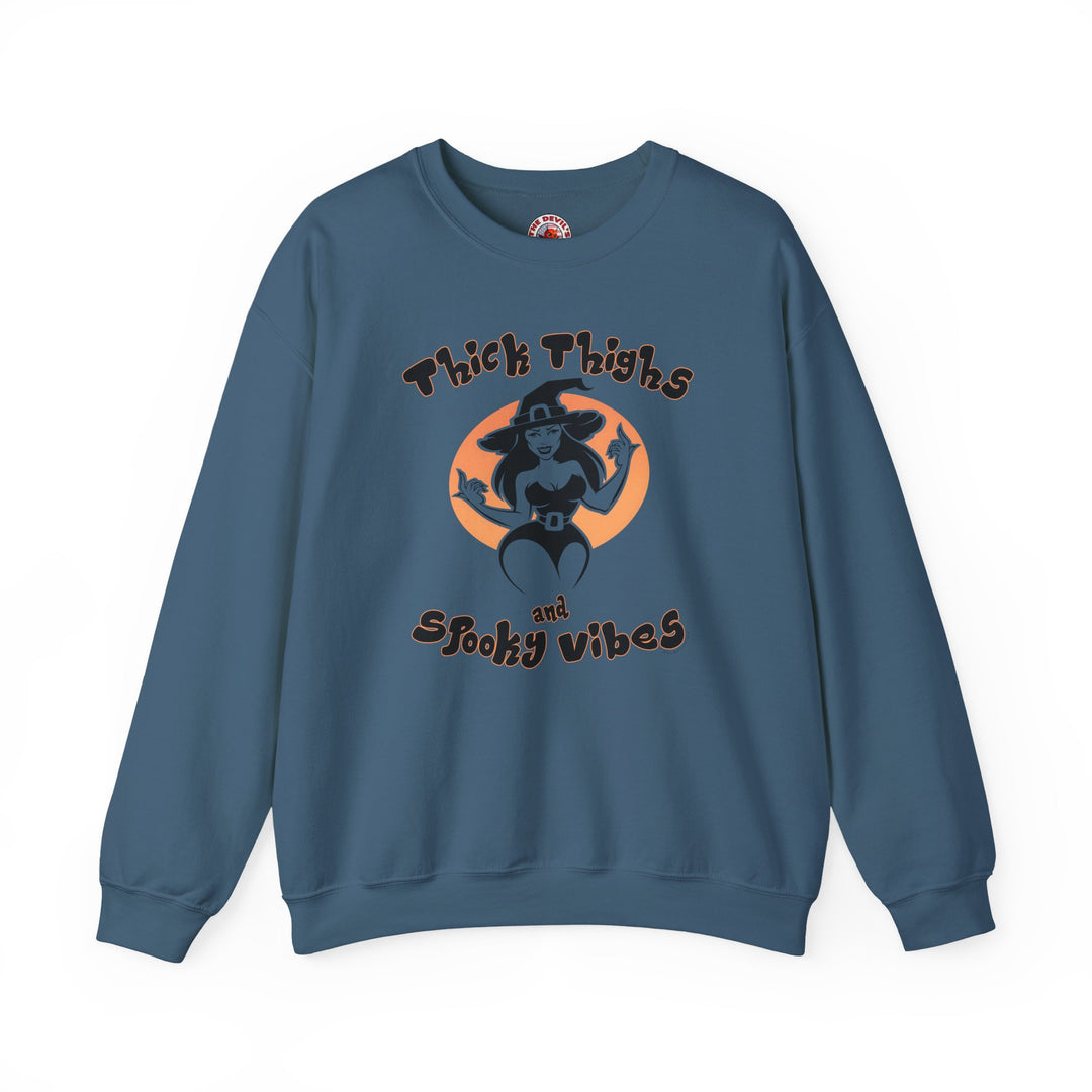 Thick Thighs and Spooky Vibes Crewneck Sweatshirt