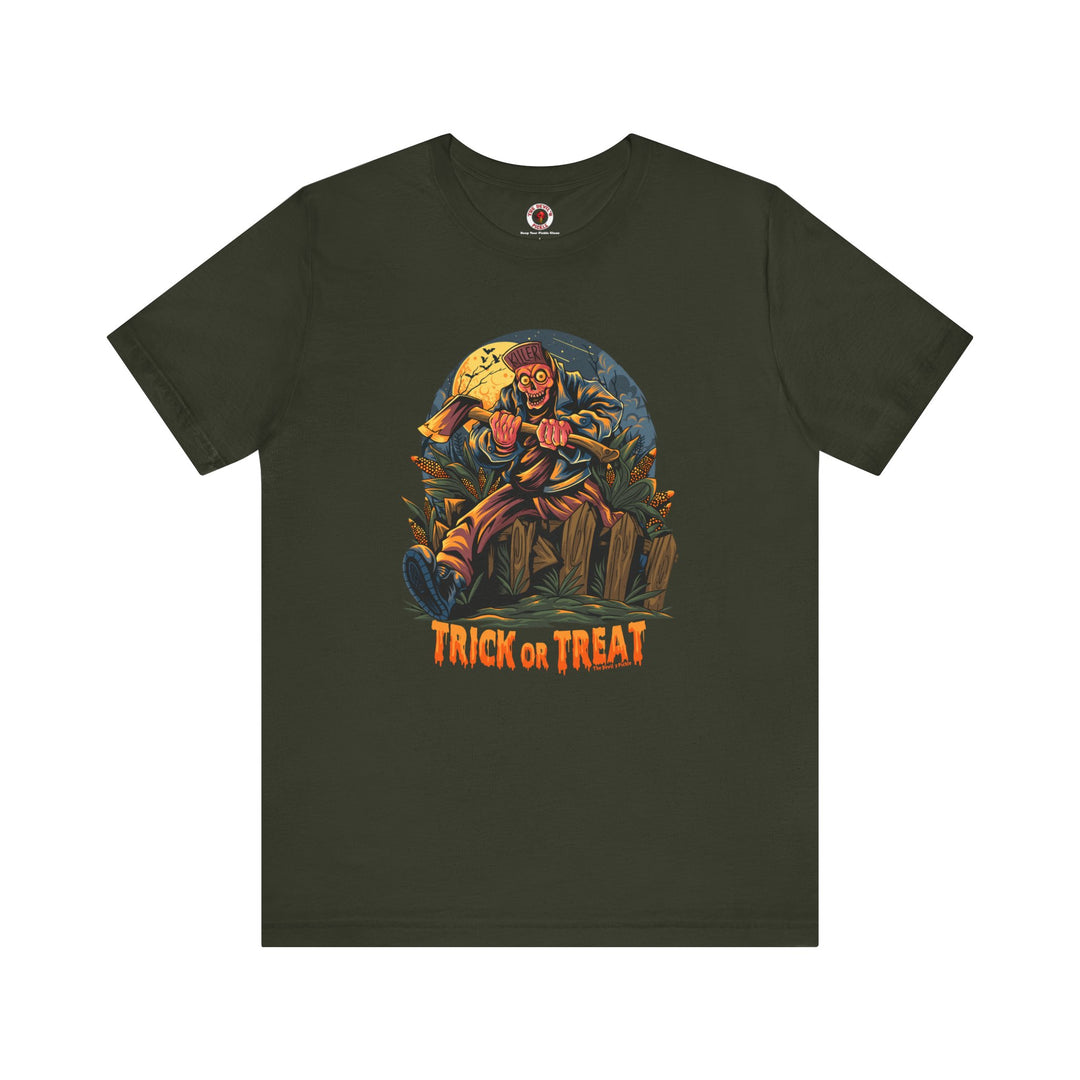 Axe Wielding Zombie Trick or Treat T-Shirt