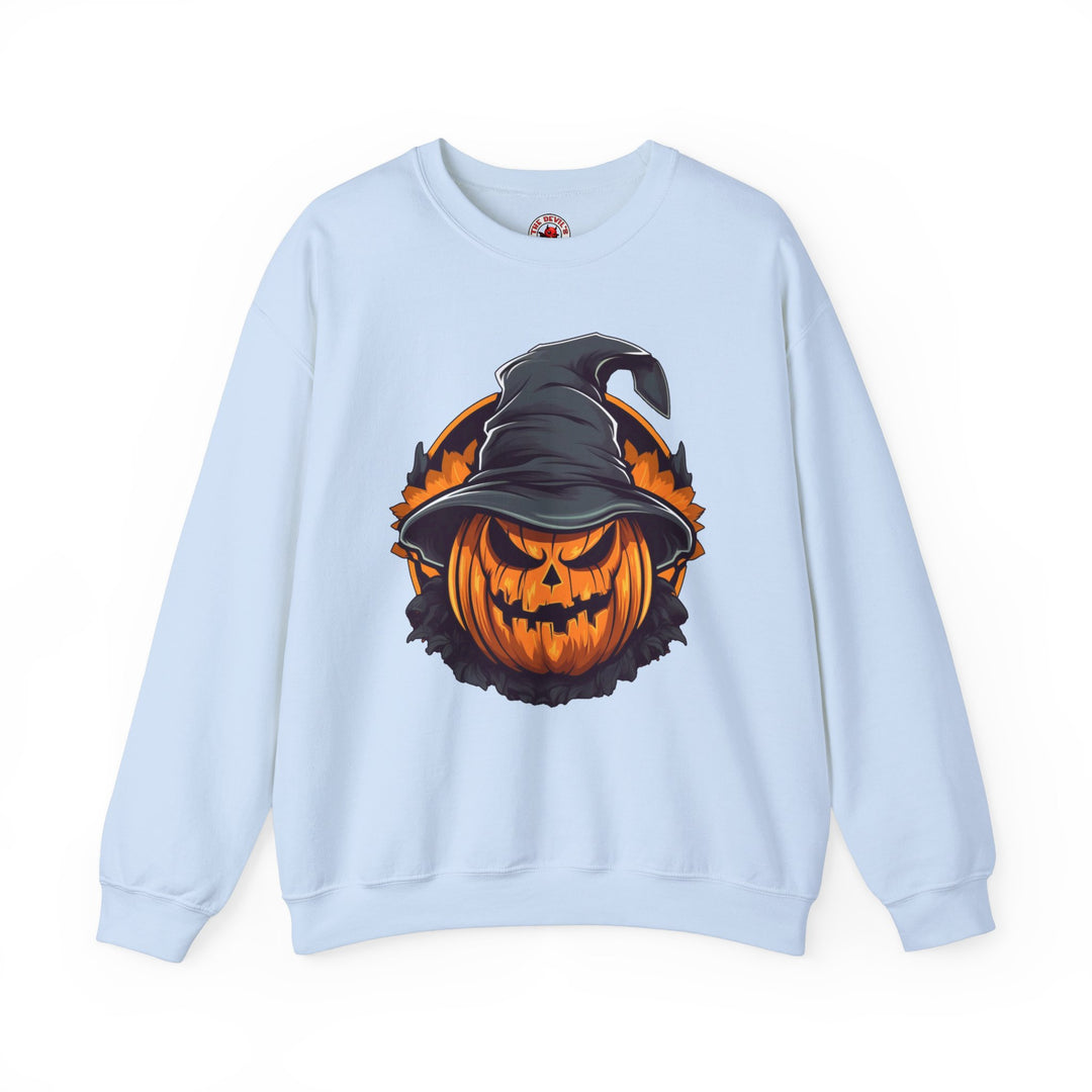 Scary Witch Pumpkin Halloween Crewneck Sweatshirt