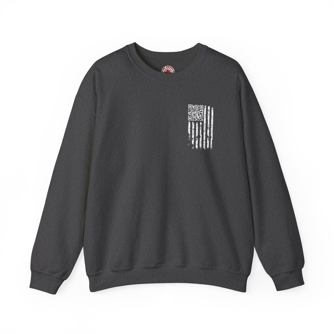 American Flag QR Code Crewneck Sweatshirt