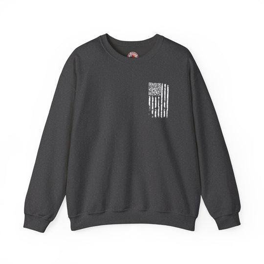 American Flag QR Code Crewneck Sweatshirt