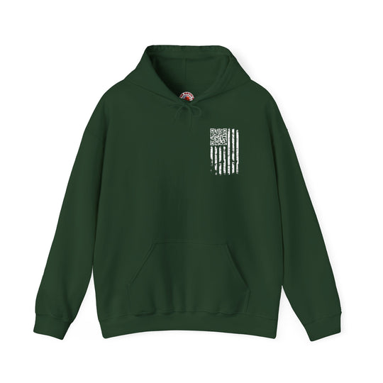 American Flag QR Code Hooded Sweatshirt