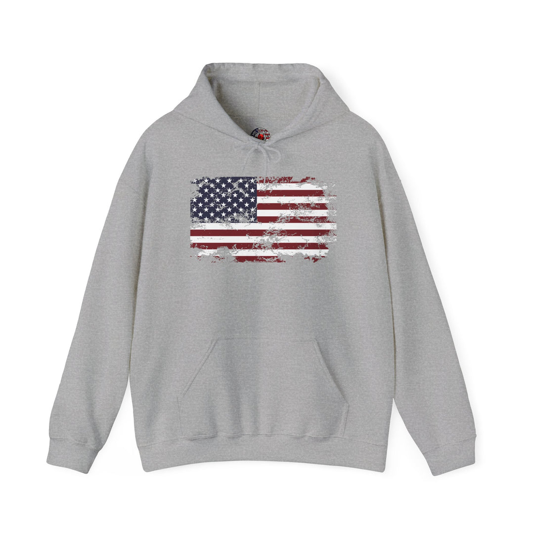 Vintage Style American Flag Hooded Sweatshirt