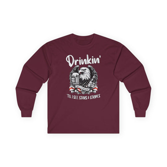 Drinkin' Til I See Stars & Stripes Long Sleeve Tee