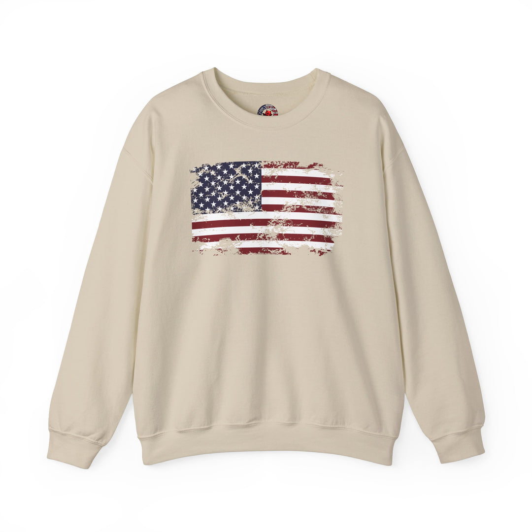 Vintage Style American Flag Crewneck Sweatshirt