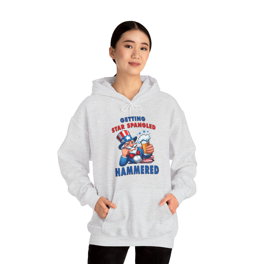 Star Spangled Hammered Hooded Sweatshirt