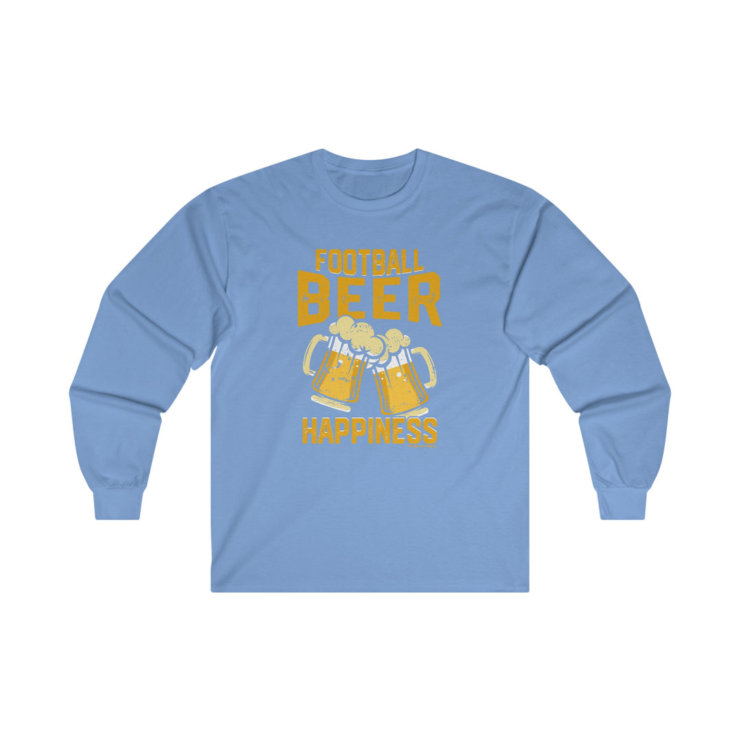 Football Beer and Happiness Long Sleeve Tee