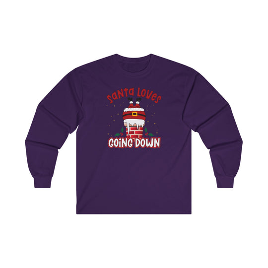 Santa Loves Going Down Long Sleeve Tee